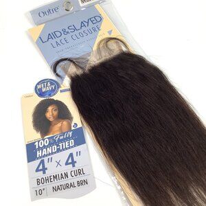 Outre Laid & Slayed Lace Closure 4x4 Bohemian Curl 10" Natural BRN